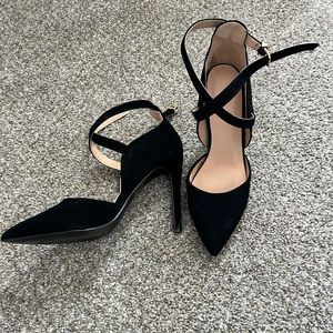 Lulus Black Velvet Heels